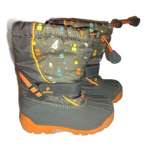 CIOR Kids Snow Boots Winter Waterproof Size 1 1Y / 32 U120WXZ010 Robot Orange